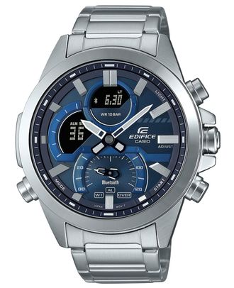 Casio Edifice Heren Zilveren Horloge ECB-30D-2AEF