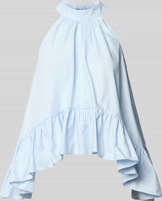 Vero Moda Blusentop mit Volantsaum Modell MANILLO in Hellblau, Gr&ouml;&szlig;e 34