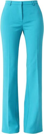 Pinko Straight Broeken - Dames - Straight fit broeken - Blauw - L - Leer - Broeken