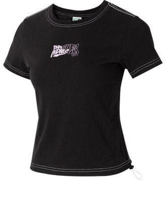 Puma (WMNS) PUMA Graphic Short Top Black 626865-01