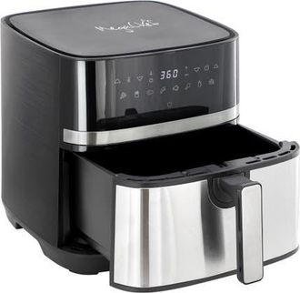 MegaChef 8.5 Quart Bundle Electric Air Fryer in Black and Stainless Steel with 125 Piece Paper Liners at Nordstrom