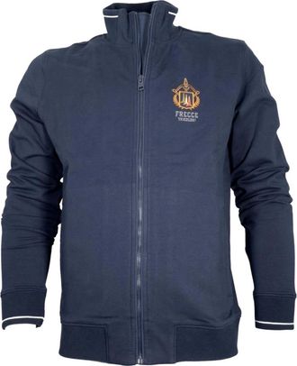 Aeronautica Frecce Tricolori Sweatshirt - Heren - Vesten met rits - Blauw - M - Katoen - Hoodies & sweatvesten