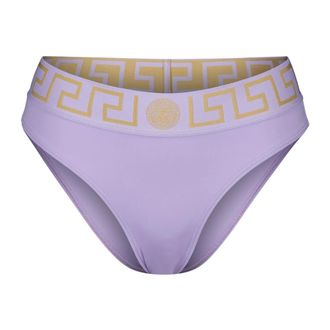 Versace Badmode, Dames, Paars, S, Nylon, Griekse Bikini Broek Paars Nylon