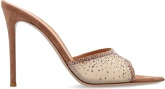 Gianvito Rossi 100mm Rania sandals - women - Leather/Fabric/Suede - 36 - Pink