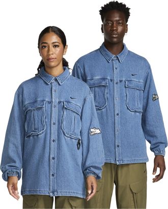 Nike x NOCTA Opal Button Down Denim Shirt Asia Sizing Blue Denim FZ3261-486