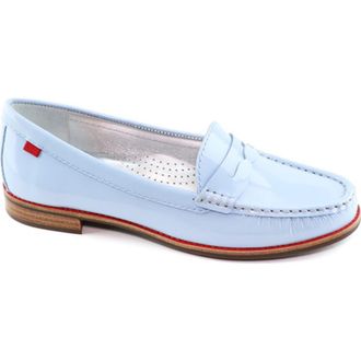 Marc Joseph New York East Village Patent Leather Penny Loafer in Baby Blue Soft Patent at Nordstrom, Size 9.5