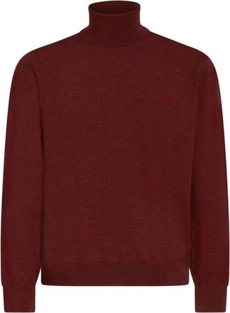 Etro Pegaso-embroidered high-neck jumper - men - Virgin Wool - S
