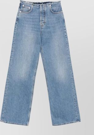 Haikure wide-leg jeans with frayed edges