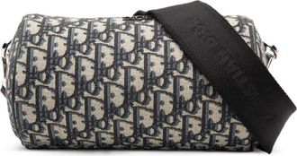 Dior 2022 Oblique Canvas Roller Messenger Bag crossbody bag - Blauw