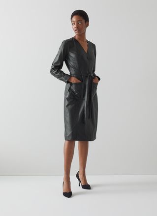 L.k. Bennett Womens Monmouth Dresses, Black Leather - Size 10 UK