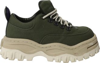 Eytys Eytys Chunky Angel Sneakers in Army Green Canvas