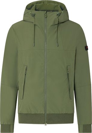 Peuterey Short Matte Green Technical Stretch Nylon Jacket