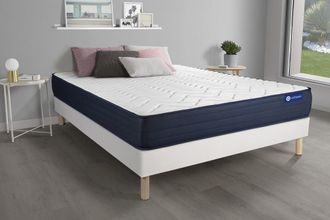 Actisom Somier blanco + colch&oacute;n con espuma viscoel&aacute;stica 120 x 195