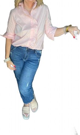 English Factory Ruffled Shirt In Baby Pink