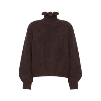 Max Mara Dames, Truien, Bruin, Maat: XS Wol