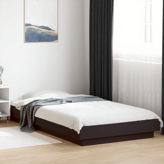 Berkfield Home Bed Frame with LED Lights without Mattress Black 100x200cm | Size: 100x200 cm