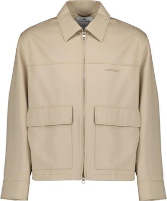 Courr&egrave;ges 2-Pocket Zipped Katoenen Jas - Heren - Zomerjassen - Beige - L - Katoen - Jassen