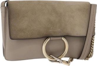Chlo&eacute; Pre-owned Faye schoudertas - Dames - Vintage Schoudertas - Beige - ONE Size - Leer - Vintage