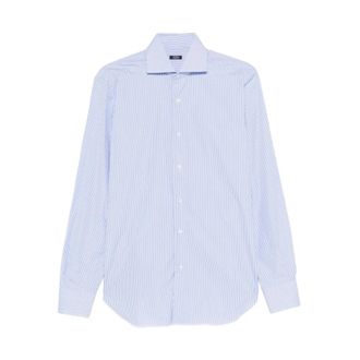 Barba Formal Overhemden - Heren - Zakelijke Overhemden - Blauw - 2XL - Katoen - Overhemden