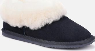 Hotter Womens Hug Womens Slipper Boots - Navy - Size: 4