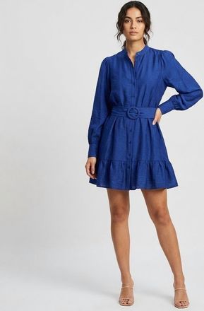 Lavender Brown Elizabeth Mini Dress In Deep Blue