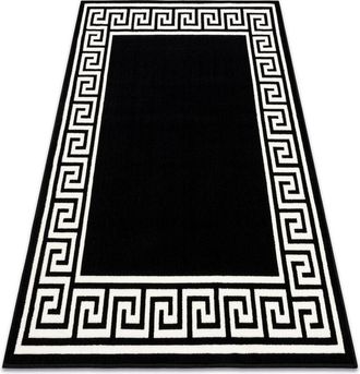 RugsX Rugsx - Alfombra Bcf Morad Grek Griego - Negro Black 160x220 Cm
