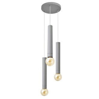 Netlighting Tuba Cluster Pendant Ceiling Light Grey 30cm