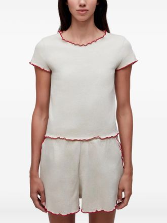 Osklen T-shirt met ruches - Wit