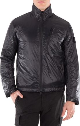 Stone Island Mens Black Light Packable Blouson With Hood, Size Small