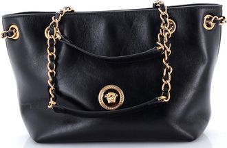 Versace Medusa Icon Chain Tote Leather Mini