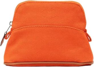 Herm&egrave;s Pre-owned Clutches, female, Orange, Size: ONE SIZE Pre-owned Mini Mini Bolide