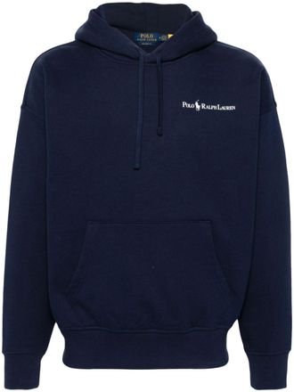 Polo Ralph Lauren logo-print drawstring hoodie - Blue