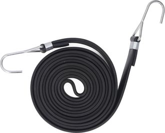 OEM Paquete De 10 Cintas El&aacute;sticas Negras De 2 Cm De Ancho, Cordones Resistentes De Alta Elasticidad Con Gancho Para Actividades Al Aire Libre, 2,5 M / 8,
