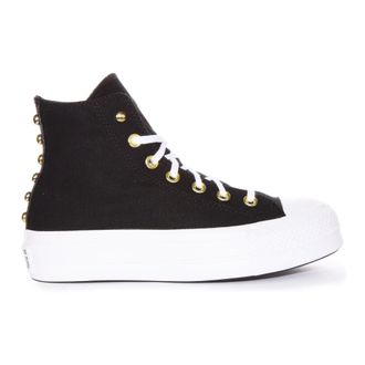 Converse Sneakers, female, Black, 3 1/2 UK, Platform Studded Trainers in Black Gold