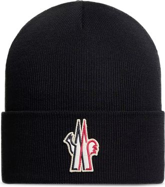 Moncler LOGO-EMBROIDERED WOOL BEANIE - Moncler Grenoble - Man