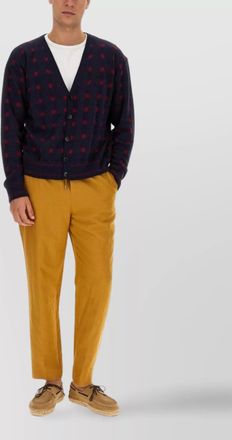 Etro checkered v-neck long sleeve cardigan