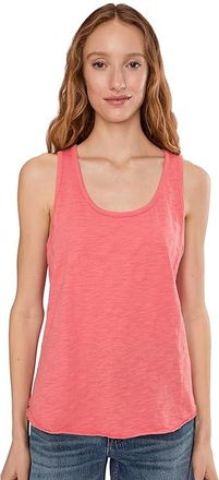 Mod-o-doc Curve Hem Scoop Neck Tank Top Womens Clothing Coral Bliss : LG (US 12-14), Cotton