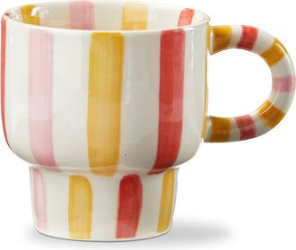 Tag Ava Stripe Stoneware Mug Red Multi 12 oz at Nordstrom