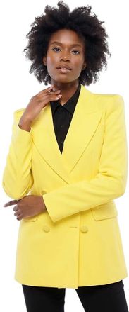 Alexander McQueen Yellow Peaked Lapel Blazer