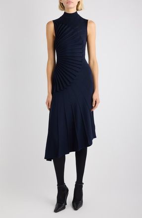 Alaia Sculpting Wool Sweater Dress in Minuit at Nordstrom, Size 10 Us