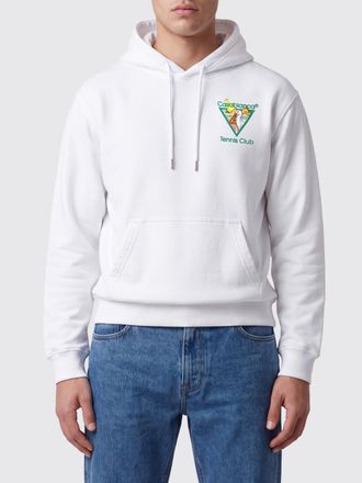 Casablanca Embroidered Logo Organic Cotton Hoodie with Kangaroo Pocket