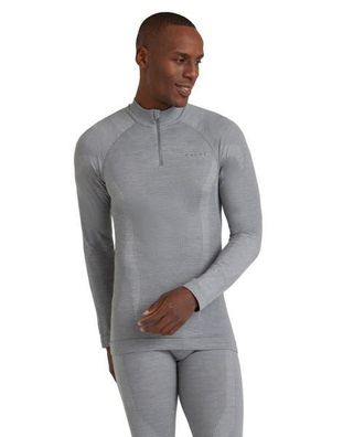 Falke Wool Tech Zip Base Layer Top in Grey-Heather at Nordstrom, Size Small