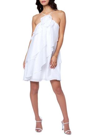 Ciebon Kaia Ruffle Trapeze Dress in Off White at Nordstrom, Size X-Small