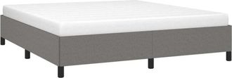 vidaXL Bed Frame without Mattress Dark Grey Super King Fabric vidaXL