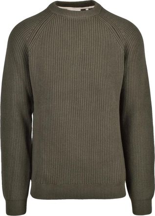 Anerkjendt Truien & Vesten, Heren, Groen, M, Katoen, Ribbed Sweater