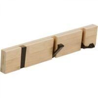 OEM Perchero De Pared Con 3 Ganchos Retr&aacute;ctiles, Ideal Para Colgar Abrigos, Bufandas, Bolsos, Etc., Color Natural. - Crezuo