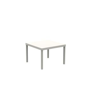 MondoViro Mesa de centro de jard&iacute;n cuadrada de metal gris t&ograve;rtola 40x40 cm 38,5h