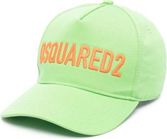Dsquared2 embroidered-logo baseball cap - men - Organic Cotton - One Size - Green