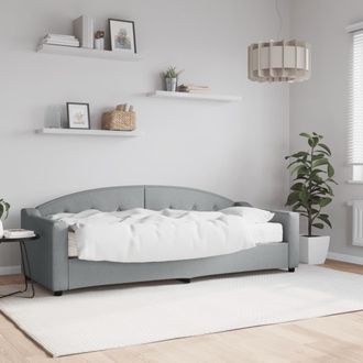 vidaXL Vidaxl - Sof&aacute; Cama Con Colch&oacute;n Tela Gris Claro 80x200 Cm