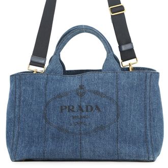 Prada Blue Denim Tote Bag (Pre-Owned)
